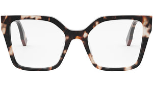 Fendi Way Havana Square Eyeglasses