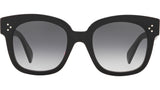 CELINE 3 Dots Shiny Black Geometric Sunglasses