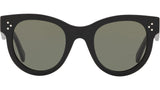 CELINE 3 Dots Shiny Black Round Sunglasses