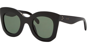 CELINE 3 Dots Shiny Black Butterfly Sunglasses