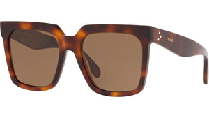 CELINE 3 Dots Havana Geometric Sunglasses