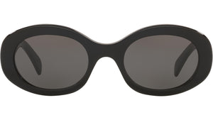 Triomphe Black Oval Sunglasses