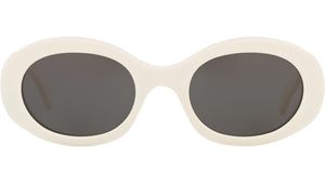 Triomphe White Oval Sunglasses