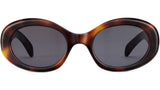 Triomphe Havana Oval Sunglasses