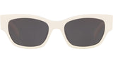 CELINE Monochroms Ivory Rectangular Sunglasses