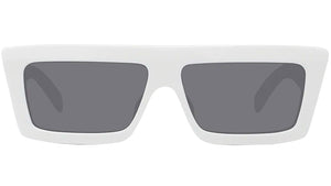 CELINE Monochroms White Rectangular Sunglasses