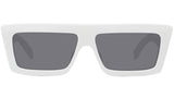 CELINE Monochroms White Rectangular Sunglasses