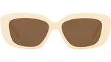 Triomphe Ivory Rectangular Sunglasses