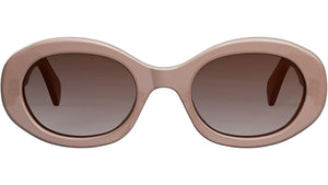 Triomphe Brown Oval Sunglasses