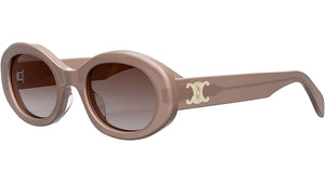 Triomphe Brown Oval Sunglasses