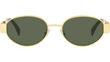 Metal Triomphe Gold Oval Sunglasses