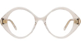 Curvy Beige Geometric Eyeglasses