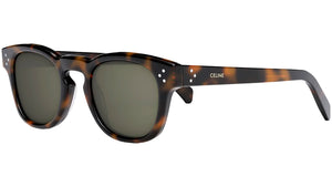 CELINE 3 Dots Dark Havana Square Sunglasses