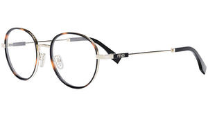 Fendi Travel Havana Round Eyeglasses