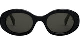 Triomphe Black Oval Sunglasses