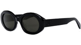 Triomphe Black Oval Sunglasses