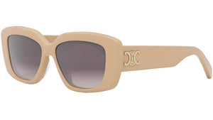 Triomphe Beige Rectangular Sunglasses