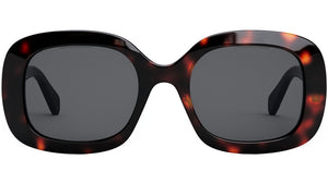 Triomphe Dark Havana Square Sunglasses