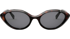 CELINE Thin Dark Havana Cat Eye Sunglasses