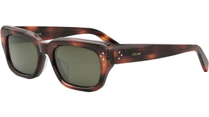 CELINE 3 Dots Red Havana Rectangular Sunglasses