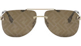 Fendi Sky Yellow Pilot Sunglasses