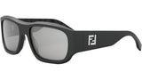 FF Squared Grey Rectangular Sunglasses