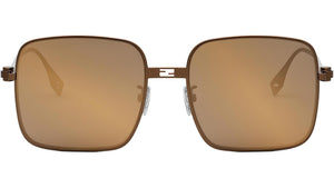 Baguette Brown Square Sunglasses