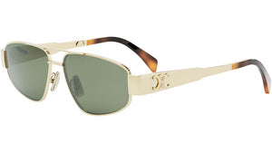 Metal Triomphe Shiny Gold Pilot Sunglasses