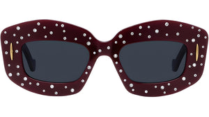 Anagram Red Rectangular Sunglasses