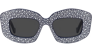 Anagram Blue Rectangular Sunglasses