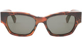 CELINE Monochroms Leopard Print Rectangular Sunglasses