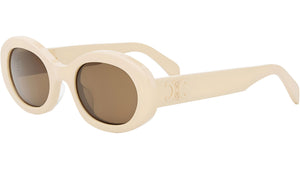 Triomphe Ivory Oval Sunglasses