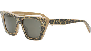 CELINE 3 Dots Leopard print Cat Eye Sunglasses