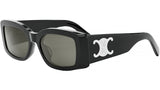 Triomphe Black Rectangular Sunglasses