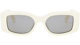 Triomphe Ivory Rectangular Sunglasses