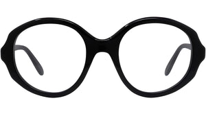 Thin Black Oval Eyeglasses