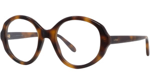 Thin Havana Oval Eyeglasses