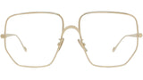 Slim Gold Geometric Eyeglasses