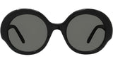 Thin Black Round Sunglasses