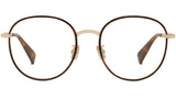 Boke Flower Yellow Round Eyeglasses