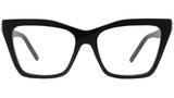 Plumeties Black Rectangular Eyeglasses