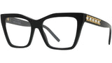 Plumeties Black Rectangular Eyeglasses