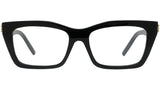 Plumeties Black Rectangular Eyeglasses