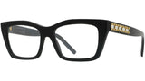 Plumeties Black Rectangular Eyeglasses