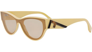 Fendi First Yellow Round Sunglasses