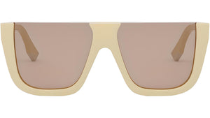 Fendi Way Yellow Square Sunglasses