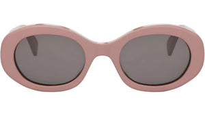 Triomphe Solid Rose Oval Sunglasses