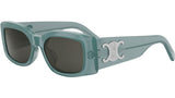 Triomphe Opaline Green Rectangular Sunglasses