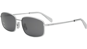 Triomphe Silver Rectangular Sunglasses