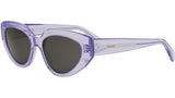 CELINE 3 Dots Transparent Lilac Cat Eye Sunglasses